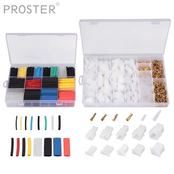 

Proster 700 pcs 2-9 Pin Male/Female Pin for Jumper Header Housing Wire Connector Plug Kits Auto Electrical Heat Shrink Tube