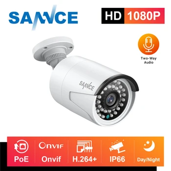

SANNCE 1PCS Ultra HD 2MP POE IP Camera Outdoor Indoor Weatherproof Security Network EXIR Night Vision Two Way Audio Kit For NVR
