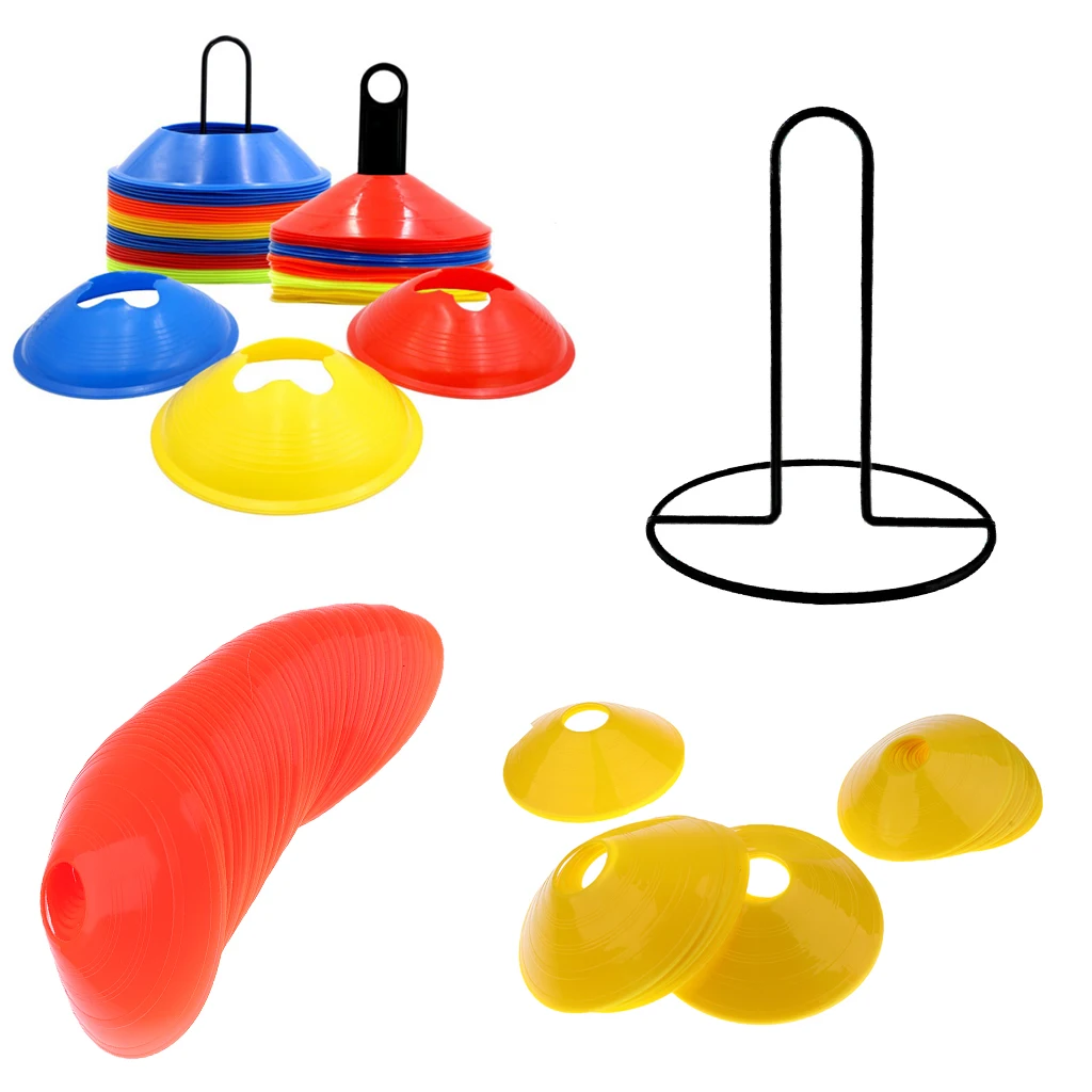 20 Pack Soccer Training Cones Football Training Disc Holder Track Field Trainer