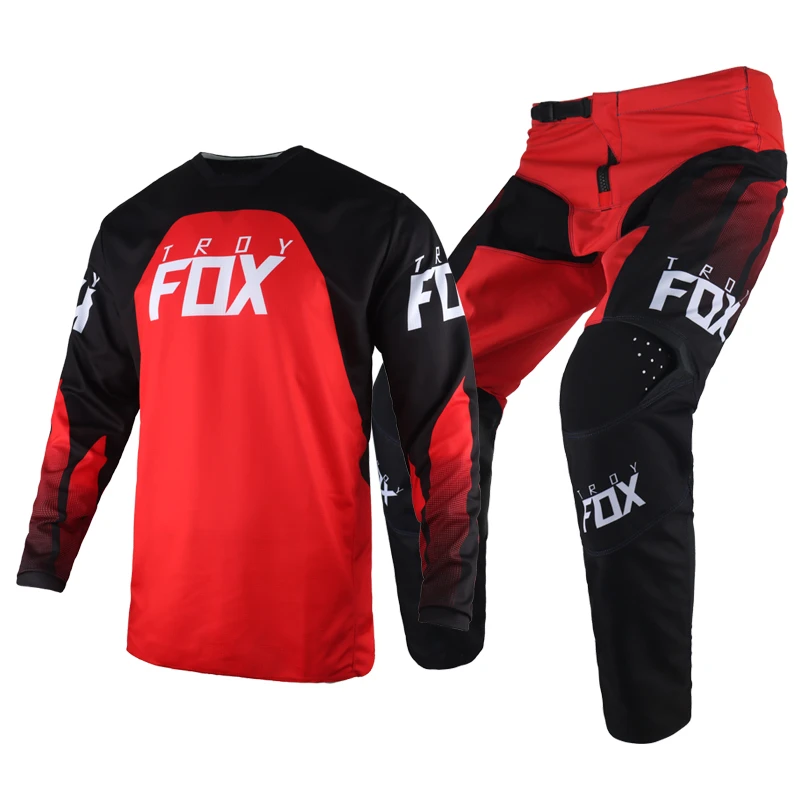 Conjunto de Jersey y pantalones de Motocross MX 180, de ropa para Moto Honda, MTB, bicicleta de montaña, traje de calle, rojo y negro, 2022|Combinaciones| AliExpress