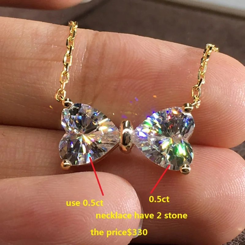 

Под заказ, ожерелья из золота и муассанита made18k 2 шт. и пары сережек 2 шт.