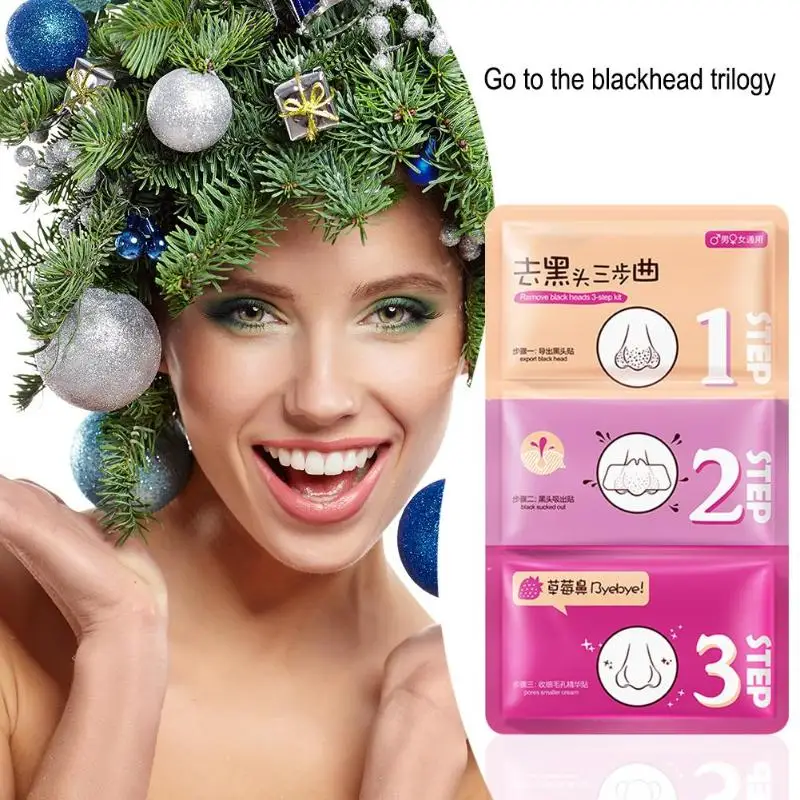 Remove Blackhead 3 Steps T Area Care Deep Clean Pores Blackhead Nose Patch