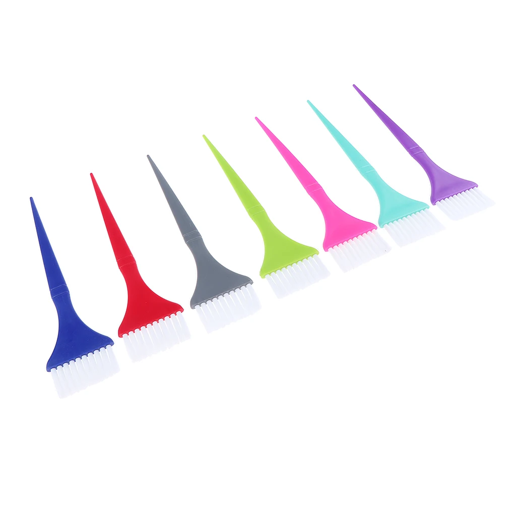 7pcs Barber Hair Coloring Salon Brush Comb Hairdressing Hair Styling Tool Hair Dye Perm Brush Combs Hair Tinting Brush