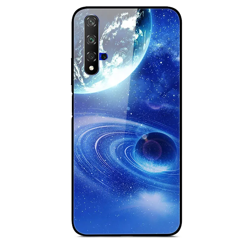 3D Cat Print Tempered Glass Phone Case Cover