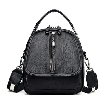 

Fashion Small Backpack Women Leather Black Tassel Design High Quality Back Pack Female Fashionable Trend Mini Women's Bags 2020