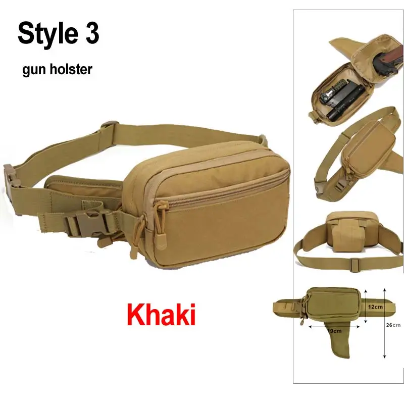 Outdoor Tactical Gun Waist Bag Holster Chest Military Combat Camping