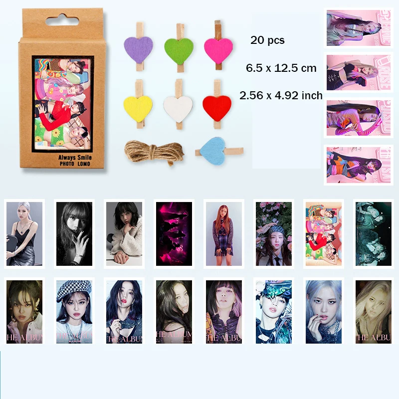 

KPOP BP First Regular Album The Album LOMO Cards Post Cards Title Song Lovesick Girls JENNIE LISA ROSE JISOO Fans Collection 13