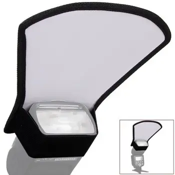 

3 In 1 Camera Flash Diffuser Flash Softbox Folding Cameras Fan Shape Double-sided Photo Light Reflector For Canon