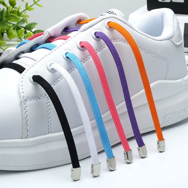 Cheap 1 Pair No Tie Shoe laces Elastic Shoelaces Outdoor Leisure Sneakers  Quick Safety Flat Shoe lace Kids And Adult Unisex Lazy laces