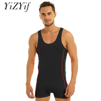

Men's boxers underwear Bodysuit Sleeveless One-piece Swimsuits Boxers Bodysuit Jumpsuit Boxers Leotard Singlet Underwear Men