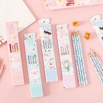 

10pcs/set Cute Cartoon Pencils with Earsers HB Lead Painting Drawing Pencil Writing Pen Pencil for Kids Students Stationery