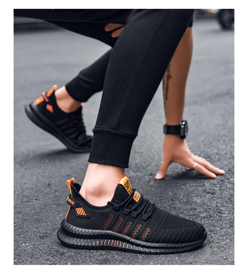 Abhoth Running Shoes Non-Slip Breathable Mesh Lightweight Comfortable Air Sports Shoe Men Walking Leisure Zapatillas Sneakers 48