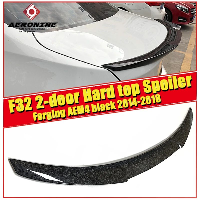 

For 4 series F32 2-door Hard top Rear trunk Spoiler Wing AEM4 Style Forging Carbon 420i 430i 430iGC 440i tail Rear Spoiler 14-18