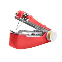 Mini Machine à coudre manuelle rouge, 1 pièce, Simple d'utilisation, outils de couture, tissu, outil pratique pour la couture