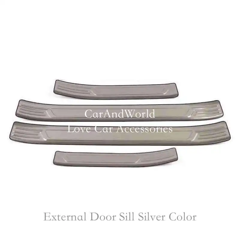 A-External Silver Для Mazda 3 Axela Накладка на порог, накладка на педаль, отделка из нержавеющей стали, аксессуары для литья автомобиля - Цвет: A-External Silver