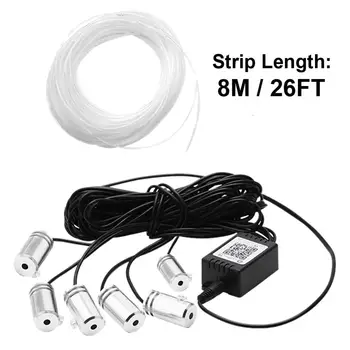 

1Pcs RGB LED Strips Ambient Light APP Bluetooth Control for Car Interior Atmosphere Lamp 8 colors DIY Music 8M Fiber Optic Band
