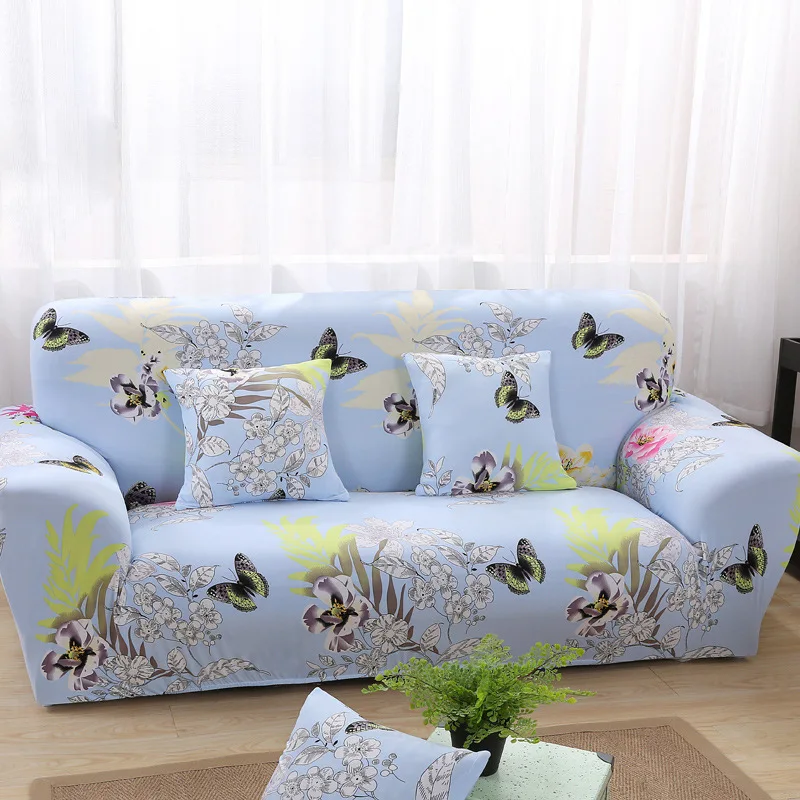 Чехлы на диваны универсальный эластичный диван Полное покрытие ткань диван четыре сезона Универсальный Полный Противоскользящий чехол для дивана для гостиной - Цвет: beauty of flowers