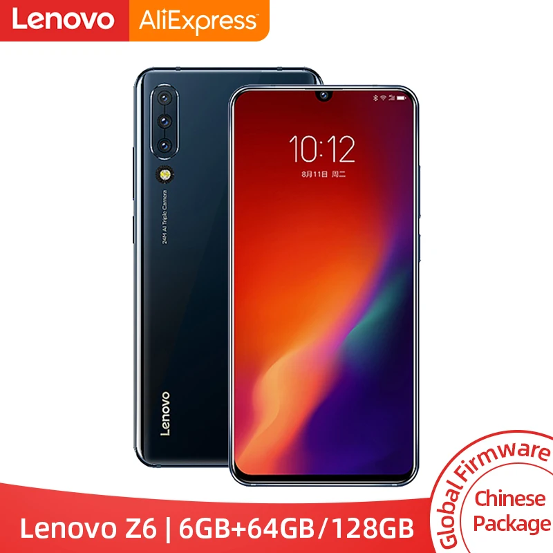  Original Global ROM Lenovo Z6 Snapdragon 730 Smartphone Quad Cameras 6.39 Inch OLED In screen Finge