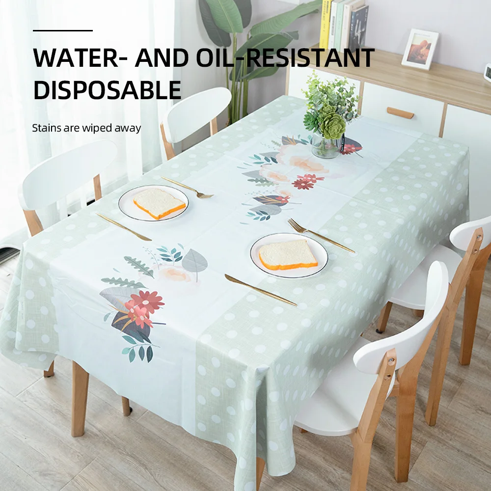 Гладкая Брезентовая настольная ткань водонепроницаемая маслостойкая классика