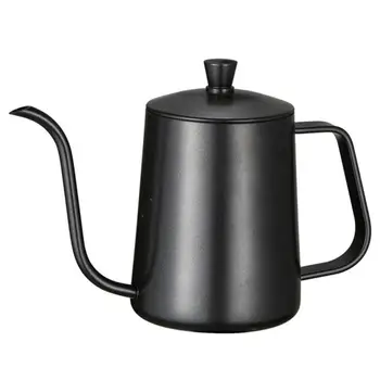 

Stainless Steel Mounting Bracket Hand Punch Pot Coffee Pots With Lid Drip Gooseneck Spout Long Mouth Coffee Kettle Teapot- 600Ml