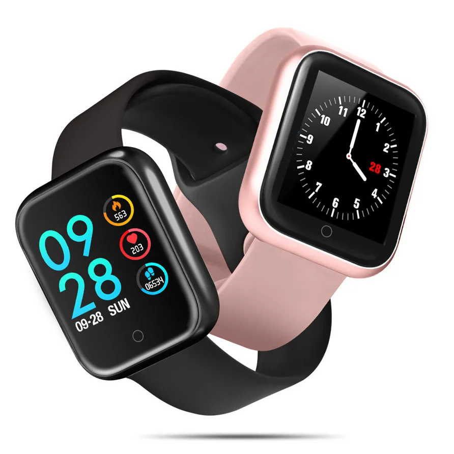 

P70 New Style Heart Rate Blood Pressure Monitoring Sports Step Count IOS Android Applicable Multilingual Smart Bracelet