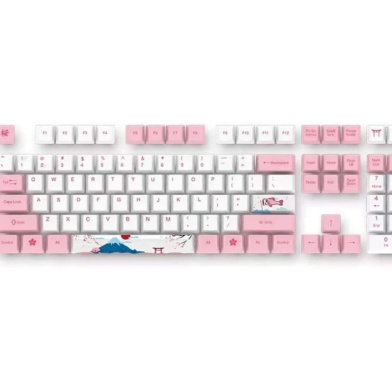 Gaming Keyboard Cap 108-Key 85% PBT Gaming Keyboard Keycap Set for Multiple Keyboard Configurations