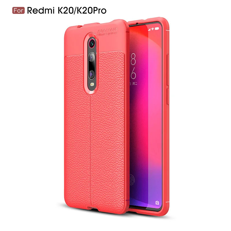 SemgCeKen ультра тонкий кожаный чехол для Xiao mi Red mi k20 pro k 20 k20pro mi 9t роскошный мягкий силиконовый чехол-накладка etui - Цвет: red