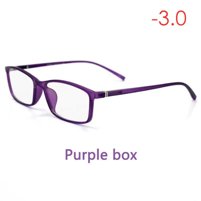 GLTREE Ультралегкая оправа для очков оптическая оправа женские очки 0-500 градусов миопическая линза nerd черные красные очки оправа G452 - Цвет оправы: G452 Purple box