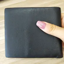 Billetera de cuero genuino para hombre, tarjetero Delgado RFID, billetera plegable de cuero de vaca, monedero, Clip de alta calidad, nuevo diseño 2021