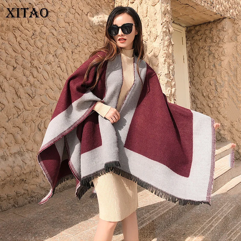XITAO Необычные Популярные Цветные Шарфы Женские винтажные модные новые зимние осенние элегантные шарфы с кисточками ZLL4577