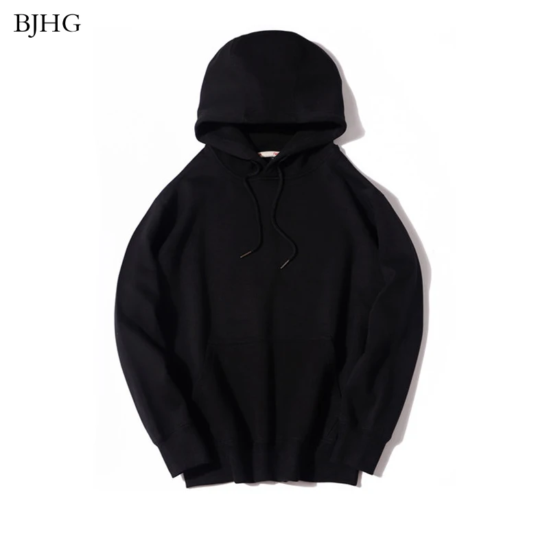 

BJHG EU Size Fashion Colorful Hoodies Men's Thicken Clothes Winter Sweatshirts Men Hip Hop Streetwear Solid Fleece Man Hoody