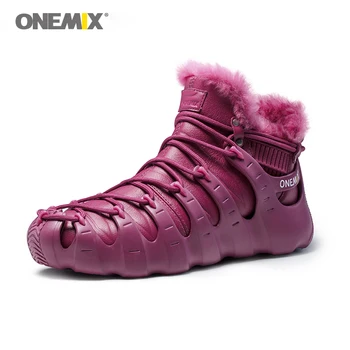 

Unisex Winter Boots Black Shoes Trekking Sneakers Anti Slip Shoes for Women Outdoor Trekking Shoe Sneakers Winter Warm Keeping