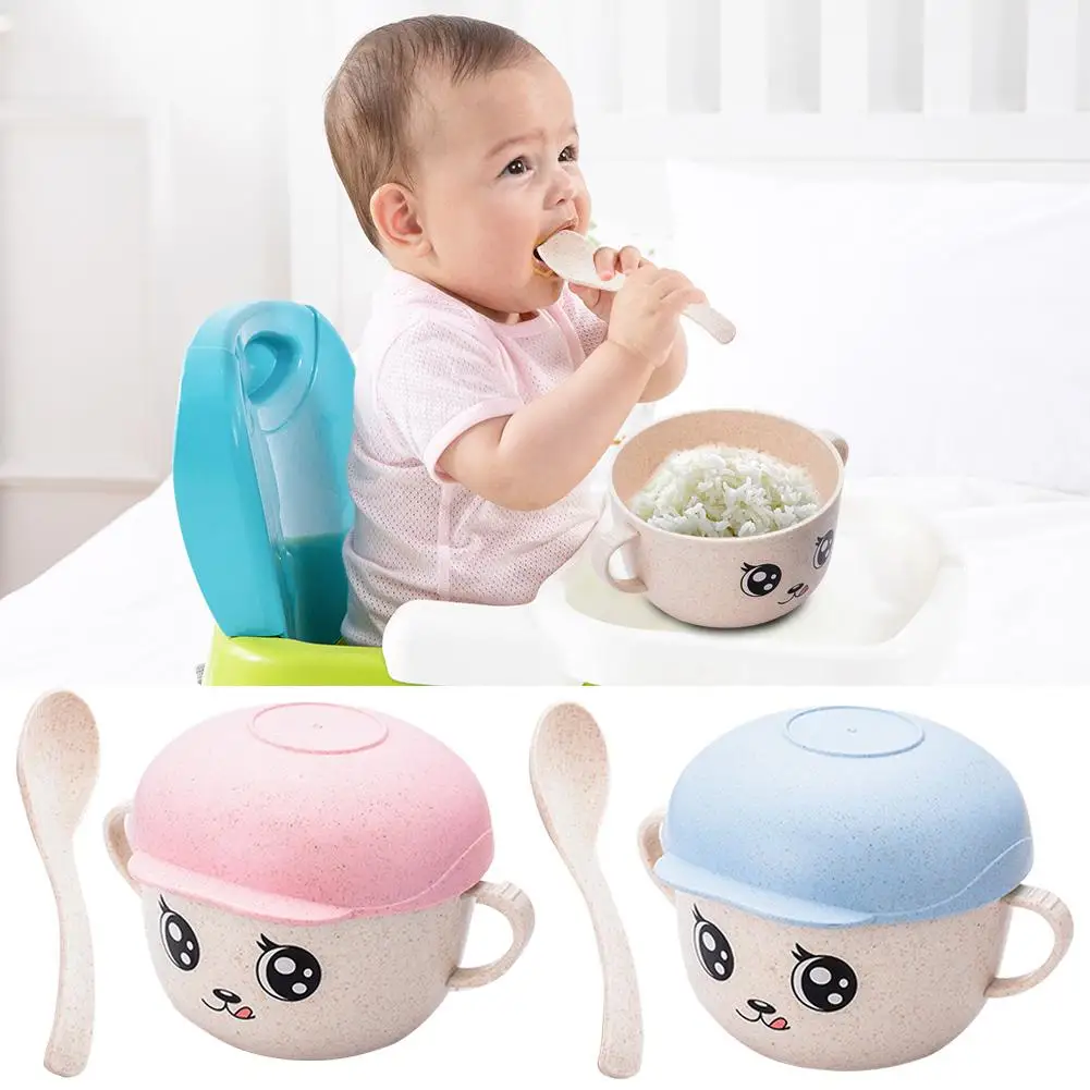 

Baby Snacks Bowl Children Kids Food Storage Dishes Anti Spill Baby Solid Feeding Plate Tableware Baby Feeding Stuff