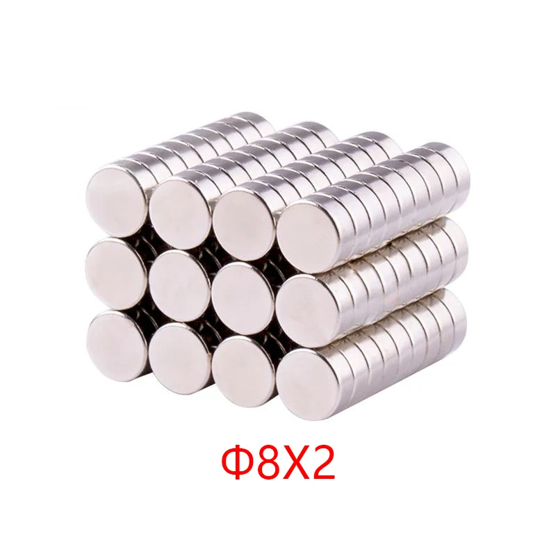 Magnete Al Neodimio Rotondo Super Potente Potente Magnetico Permanente 8Mm Magnete In Terre Rare Disco Imane