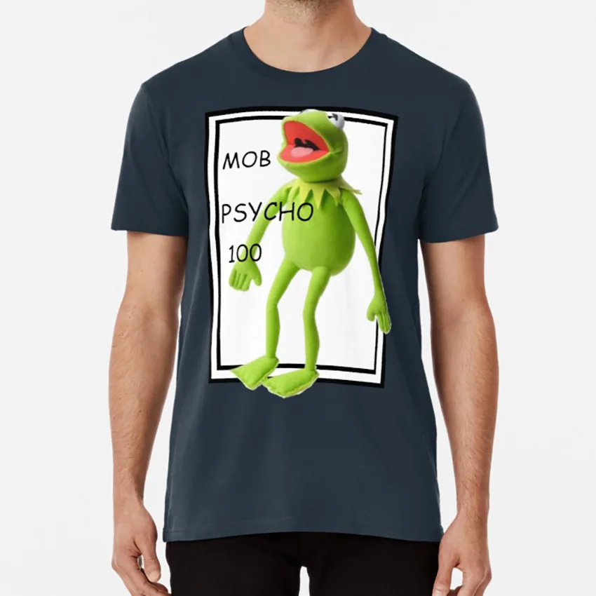 Тёмно-синий Mob psycho 100 футболка mob psycho 100 kermit im sorry - Цвет: Тёмно-синий