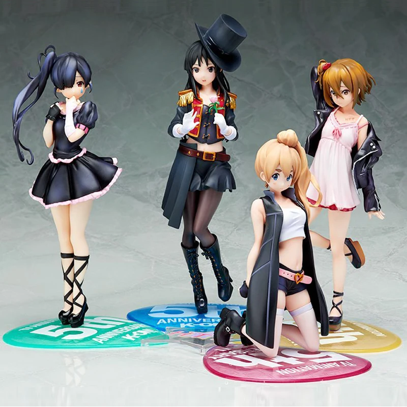Новый юбилей Azusa Nakano K-ON Аниме Фигурка Akiyama Mio Ritsu Tainaka ПВХ 1/8 девочка играть