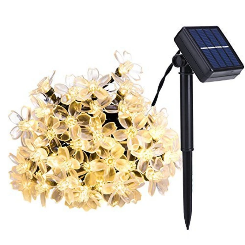 

7 Meters 50 Led Solar Power Fairy String Lights Blossom Flower Lamp Waterproof Outdoor Party Wedding Christmas