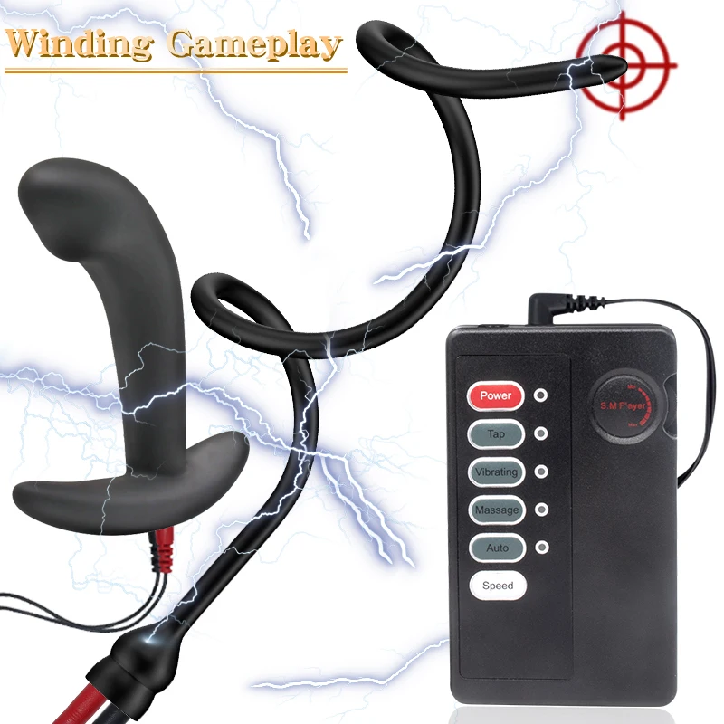 Taser Electric Shock Anal Dildo Gay Penis Plug Stimulation Sex Toy Estim Prostate Stimulator Electro Butt For Men | Красота и