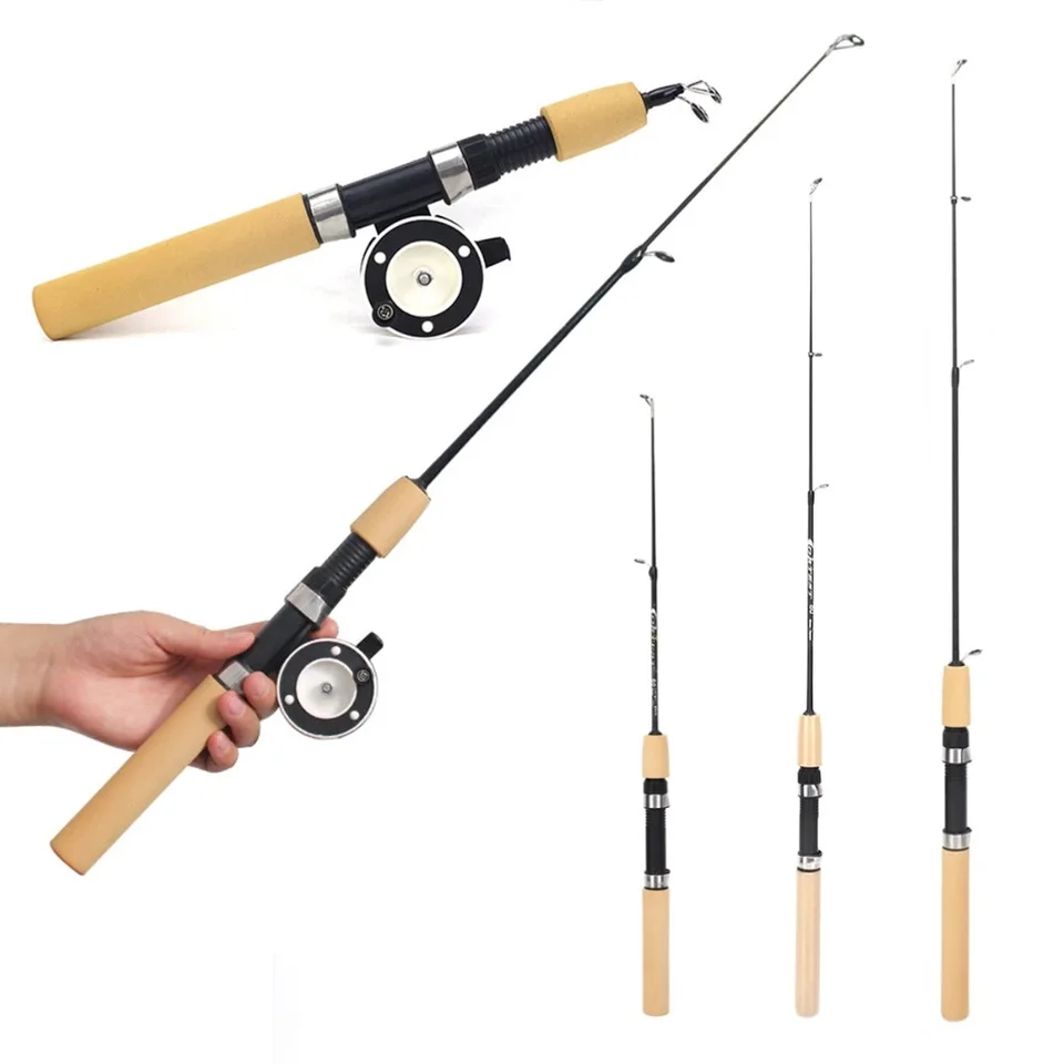 Telescopic Fishing Rods Pen Fishing Rods and Reels Set, 1M Mini Ice Fishing  Pole Sea Fishing Rod Ultra Light and High Carbon Used for Ice Fishing and