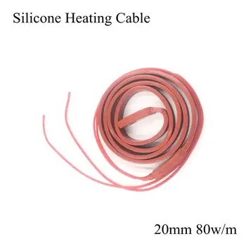 

20mm 12V 24V 36V 48V 110V 220V Silicone Heating Cable Wire Rubber Heating Belt Wrap Heat Mat Pad Plate Waterproof Water Pipe Car