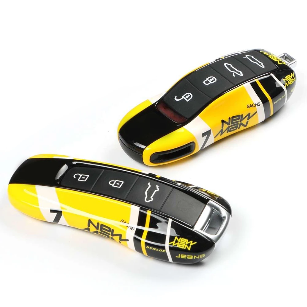 

Key case for Porsche Cayenne Panamera 971 911 9YA Macan Boxster key holder cover shell controller hard case fob cap Yellow NO 7