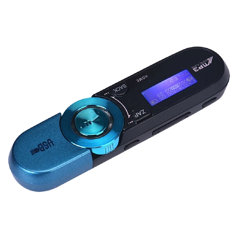 lcd USB карта MP3-плеер 16 GB lcd Usb экран радио Музыка MP3 FM tv Flash плеер(синий