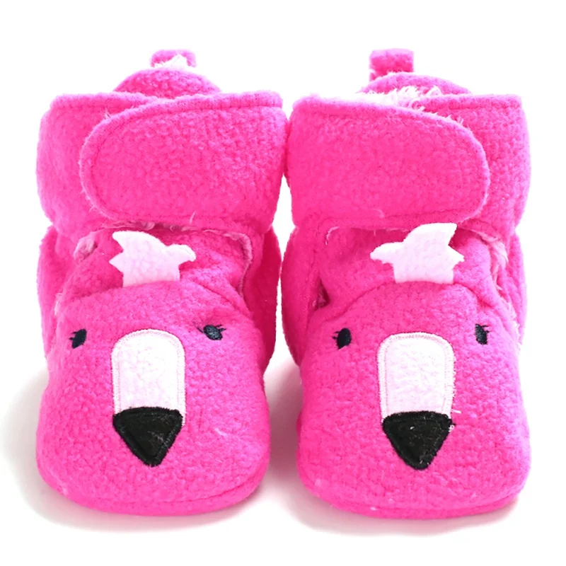 Обувь для новорожденных девочек и мальчиков; зимние теплые детские зимние ботинки для малышей; нескользящие милые пинетки для малышей; обувь для малышей