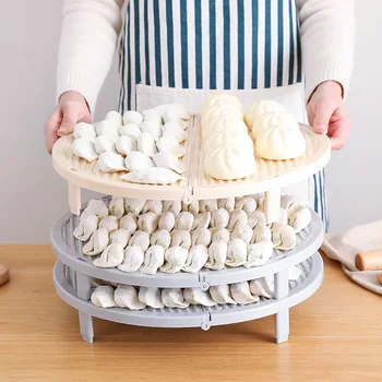 

Dumplings Pasta Single Layer Cover Pad Creative Kitchen Foldable Pad Dumpling Placemat Cover Curtain Put Dumplings Tray ZM915