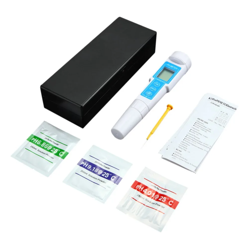 

Portable Mini High-precision K13 Pen PH Meter with LCD Display Waterproof Acidity and Alkalinity Measuring Pen