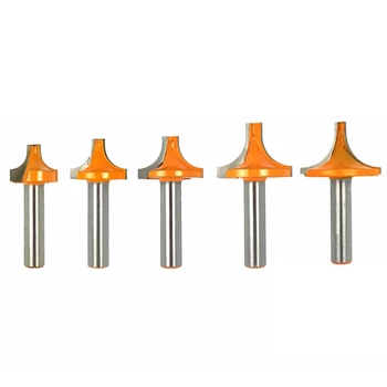 

5Pcs 8mm Shank Round Open End Carving Bit Plunging Round over Shaker Router Bit Woodwork Milling Cutter for Wood