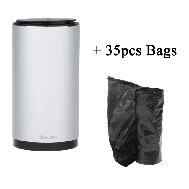 Car Trash Bin Alloy Garbage Can For Car Dustbin Waste Rubbish Basket