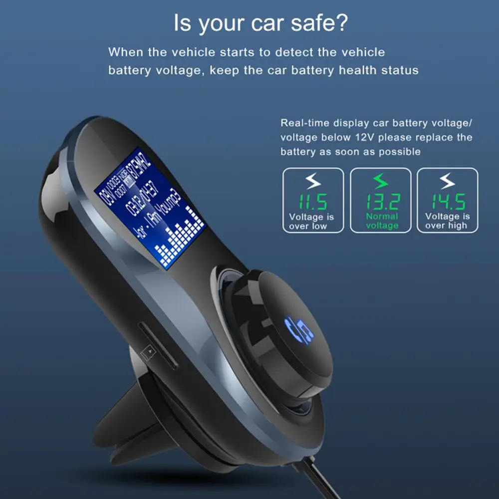 Bluetooth Hands free FM модулятор стерео автомобильный mp3 плеер аудио адаптер fm передатчик
