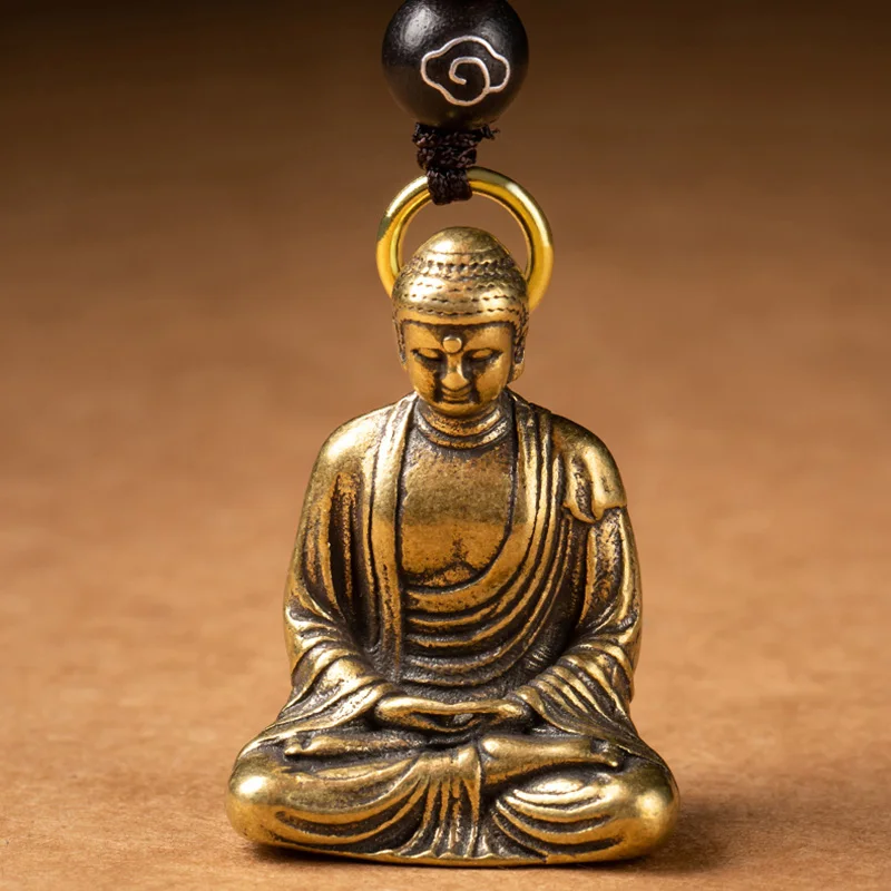 buddha brass pendant keychain (11)