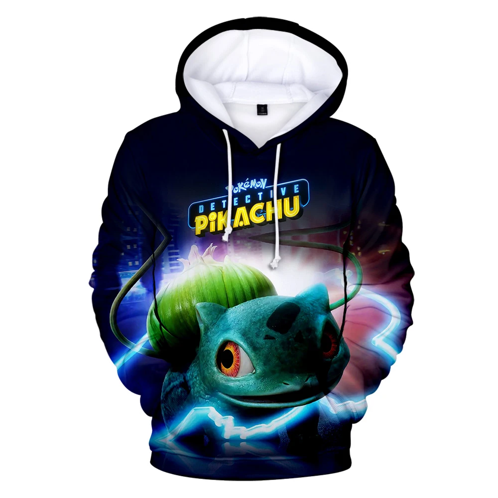 Autumn Pokemon Detective Pikachu 3D Hoodies Sweatshirts Men Women Fashion Hip Hop Kids Hoodies Sweatshirts 3D boys girls Hoodie